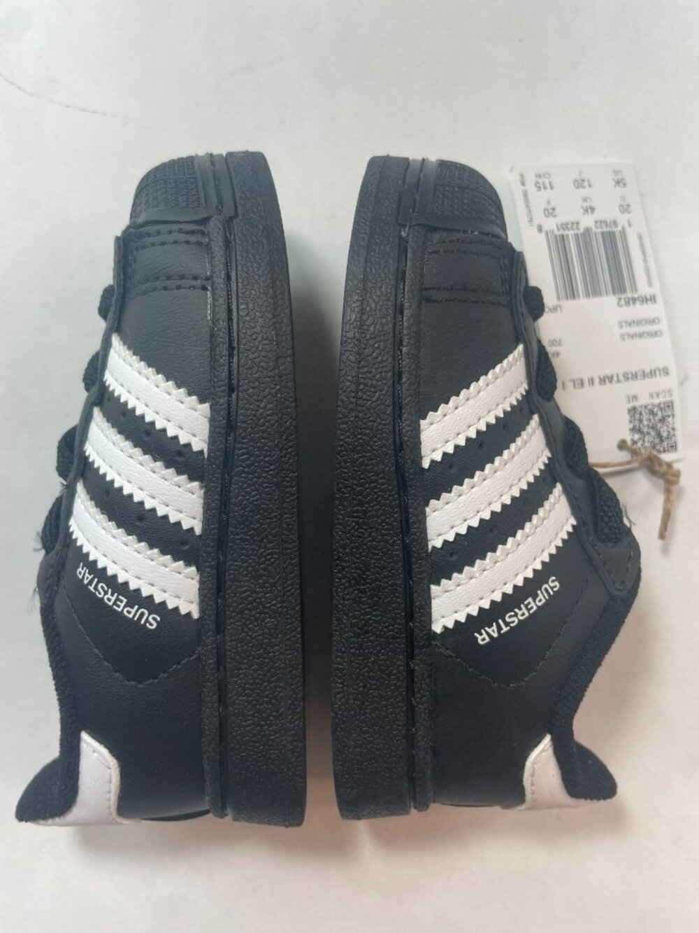 Adidas Originals Superstar II EL I Toddler Shoes Black/White Size 5K NEW IN BOX - Picture 7 of 12